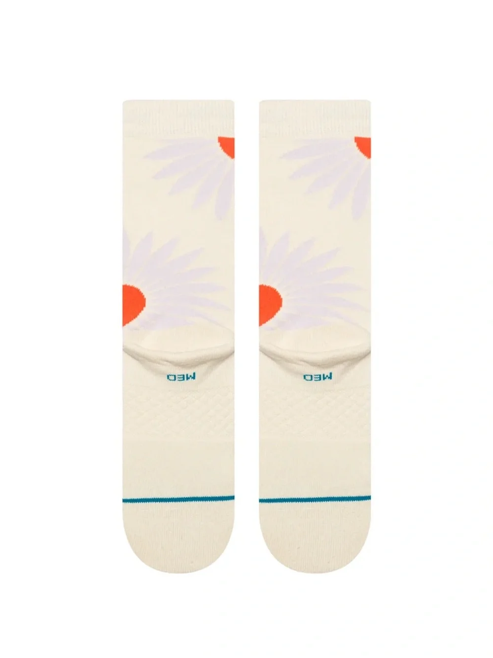 NWT Stance Prowess 3-Pack Crew Socks Women's Small in Coral Canvas